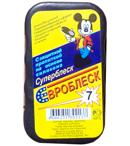 Губка для обуви Евроблеск Черн.
