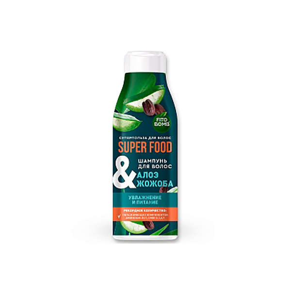 Шампунь SUPER FOOD 250мл Алоэ и Жожоба 8185