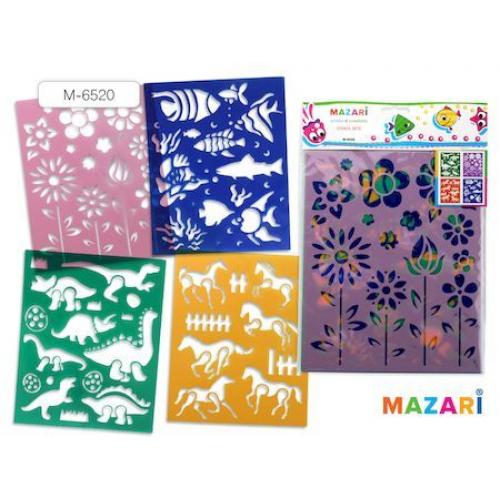 Трафареты Mazari 4шт. 20*25см