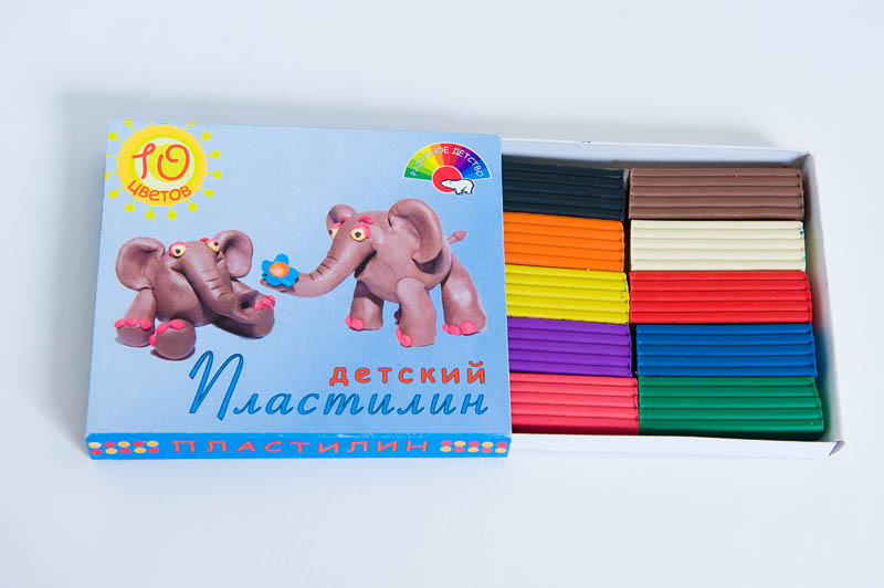 Пластилин 10цв. Радужное детство 200гр.