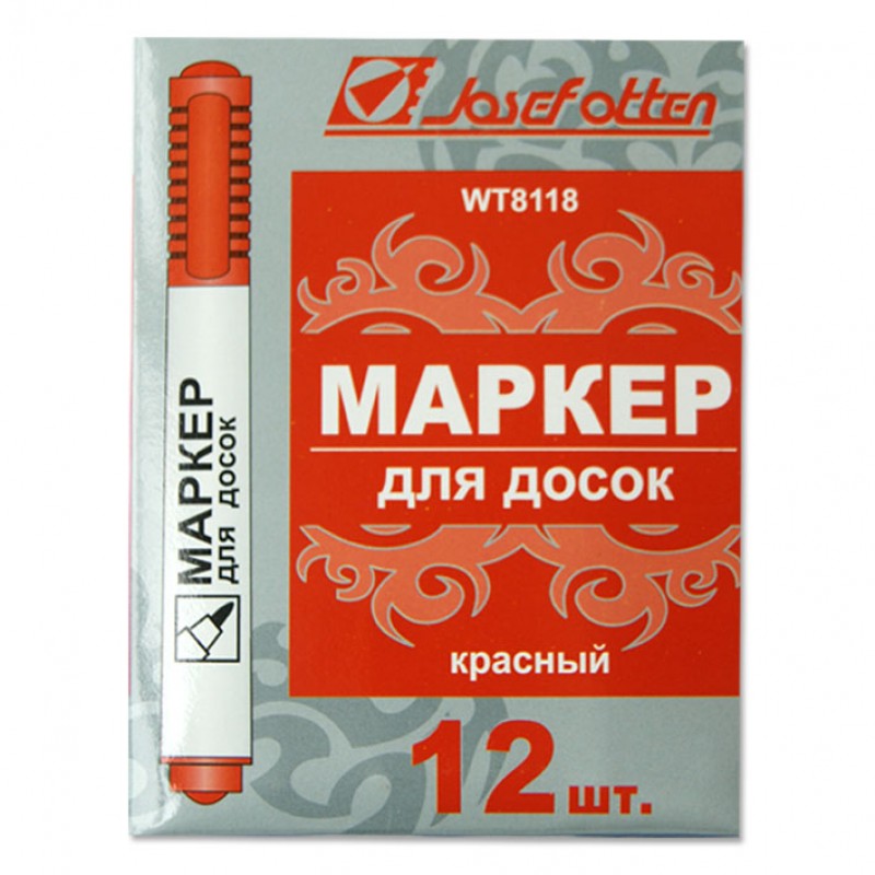 Маркер красный JO 2.5мм. (уп.12)