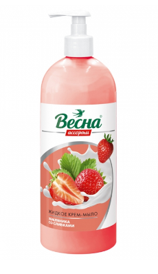 Мыло жидк. Весна 850мл. Земляника со сливками Ассорти 5235 (8)
