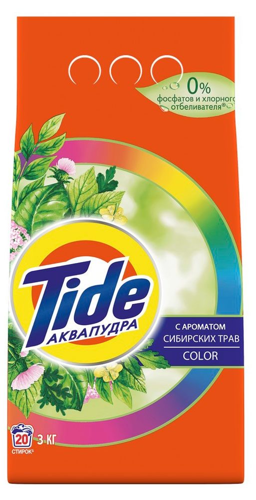 Стир.порошок Тайд авт. 3кг. Колор с ароматом Сибирских трав (6)
