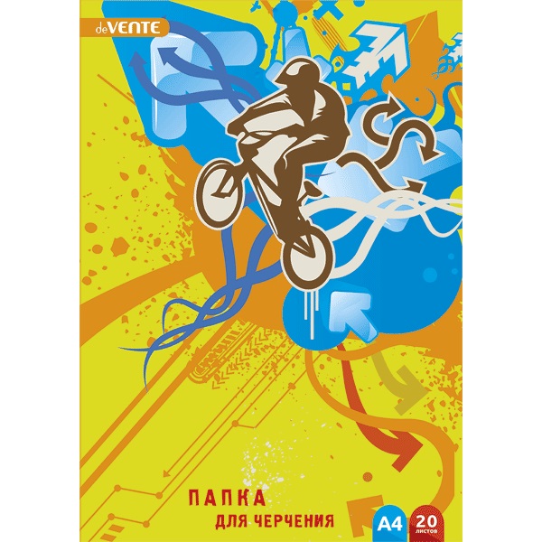 Папка д/черч. А4 20л. deVente желт
