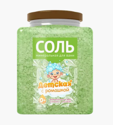 Соль для ванн Аромика 900г. Детская ромашка Банка (12)