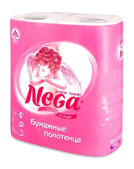 Полотенце бумажное Нега 2-сл. 2рул.