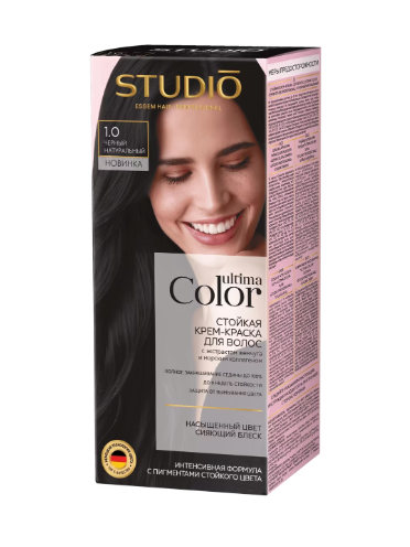 Краска д/волос Studio Ultima Color 1.0 Черный натуральный (8)