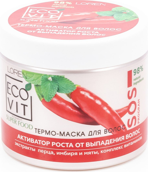 Маска д/волос ECOandVIT 380мл. SOS Термоактиватор роста от выпадения волос