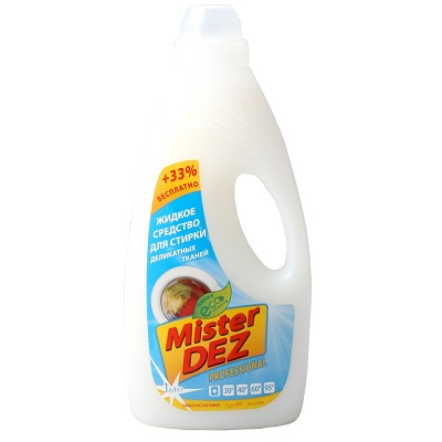 Стир.жидкость Mister Dez Professional 1л. Для деликатной стирки