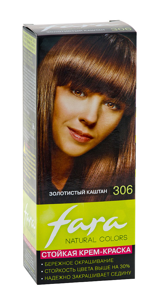 Краска д/волос ФАРА Natural Colors 306 Золотистый каштан (6/15)