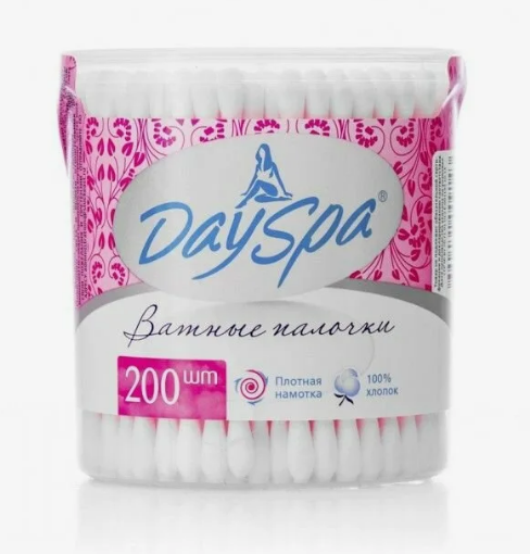 Ватные палочки Day Spa 200шт. Банка (48)