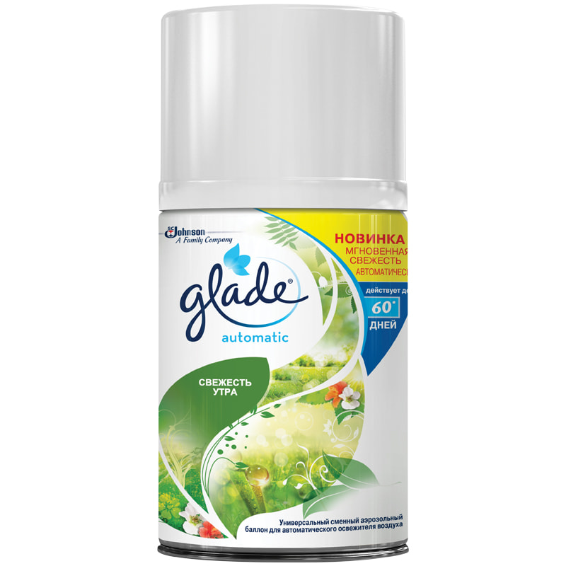 Освежитель воздуха Glade 269мл. Сменный блок Свежесть утра