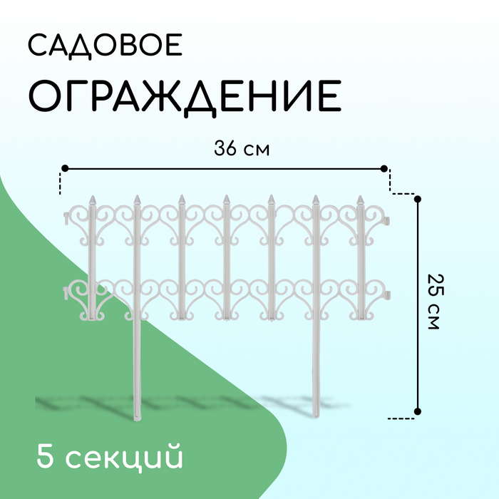 Забор декор. 25,5*36см. 1,8м. 5сек. Классика