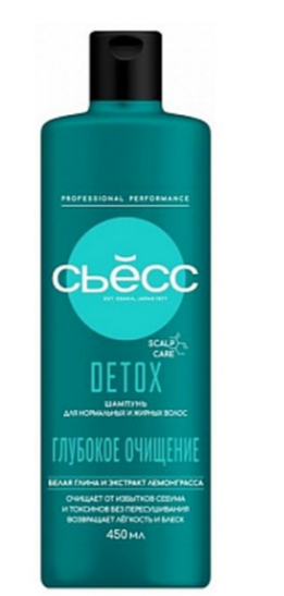Шампунь SYOSS 450мл. Detox (12)