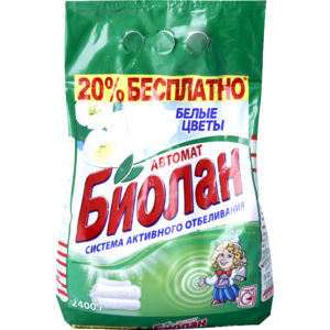 Стир.порошок Биолан авт. 2,4кг. Белые цветы (4)