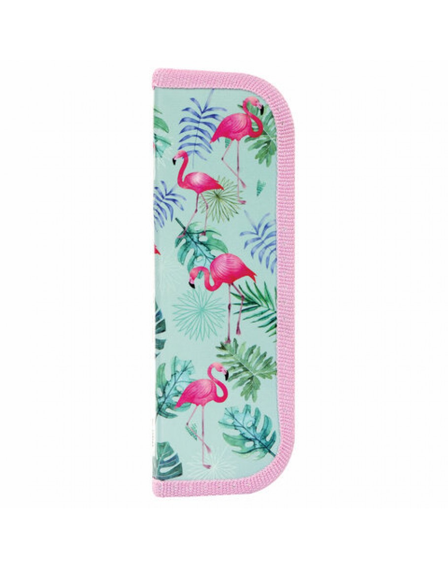 Пенал 1отд. Юнландия Flamingo 19*7см
