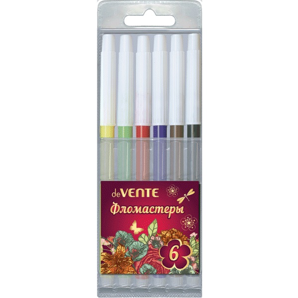 Фломастеры 6цв. DeVente Flowers