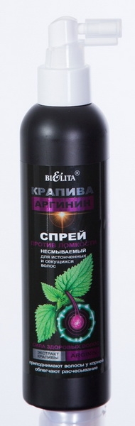 Спрей д/волос Белита 200мл. Крапива Аргинин Несмываемый