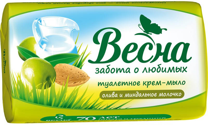 Мыло Весна 90г. Олива и миндаль 6088 (уп.6) (72)