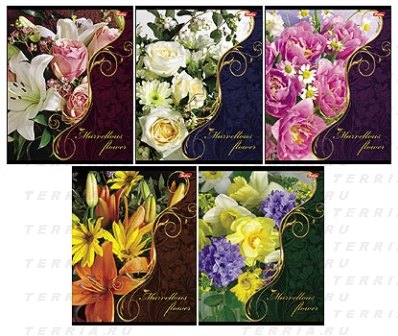Тетрадь 48л. КЛ. Хатбер "Frowers" спираль