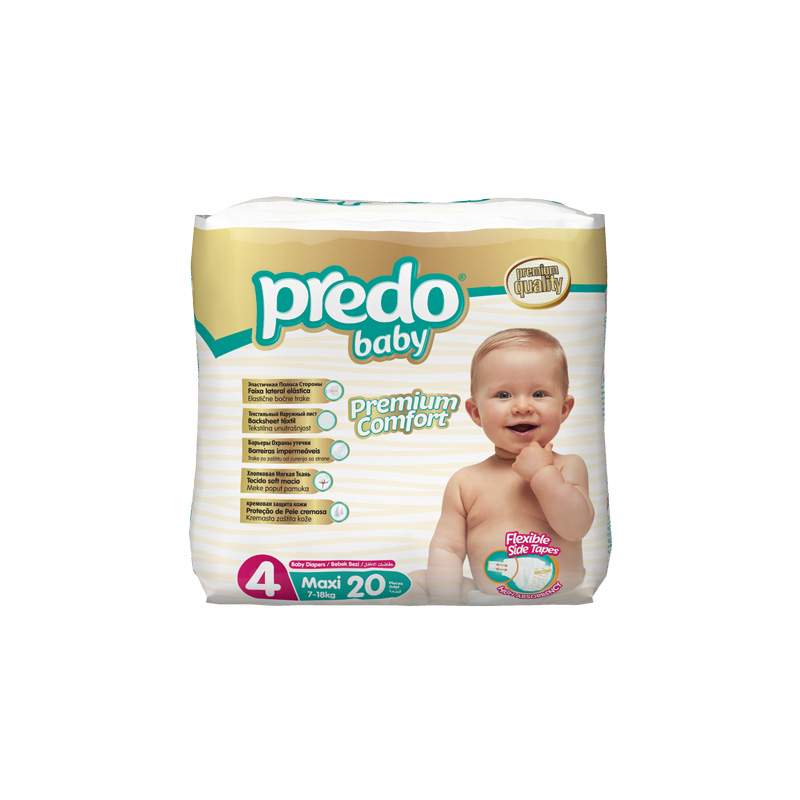 Подгузн. Predo baby --4-- 7-18кг. 20шт. Макси