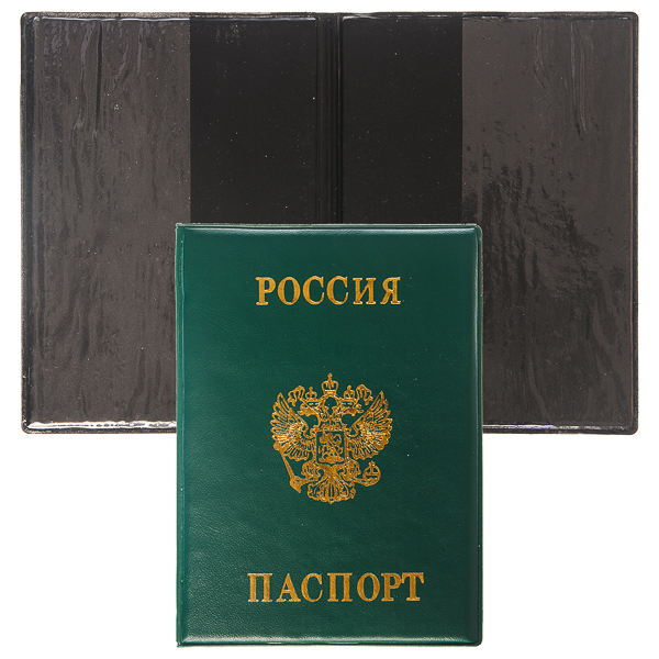 Обложка на паспорт Россия, зелёная