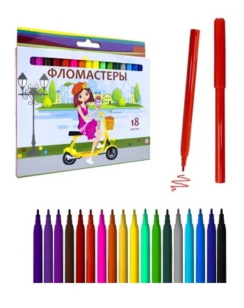 Фломастеры 18цв. JO Фруктовые девчонки вент. картон