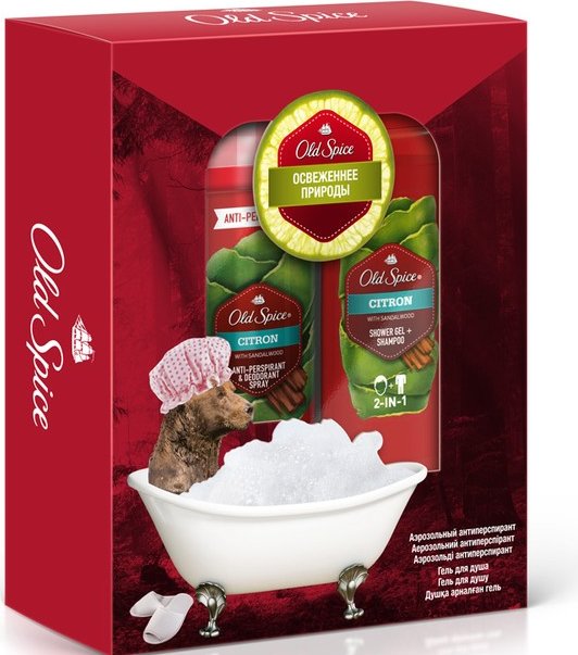 ПН/МУЖ. Old Spice Citron Освеженнее природы (дезодорант-спрей + гель для душа)