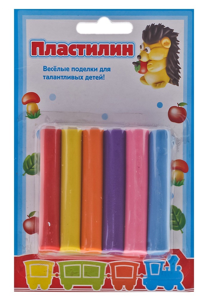 Пластилин на блист 6цв. SL 70гр