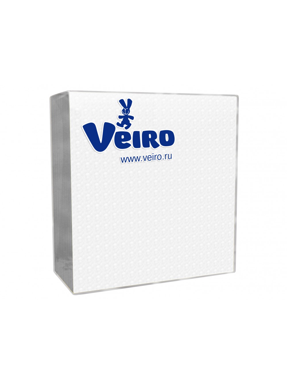 Салфетки бумажные 100л 1 слой 24*24 Veiro белые