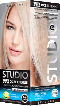 Краска д/волос Studio 2*25г/100мл/25мл. Осветление на 4-6 тонов (6)**
