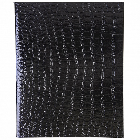 Тетрадь 48л. КЛ. Хатбер Бумвинил Metallic Черная Croco