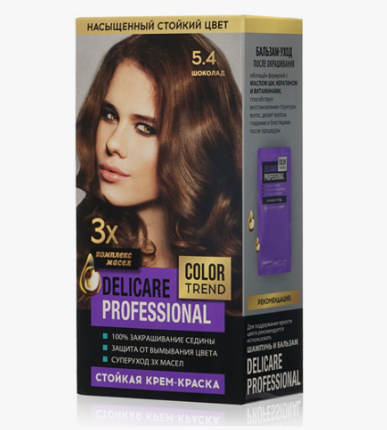 Краска д/волос Delicare Prof 5.4 Шоколад (24)