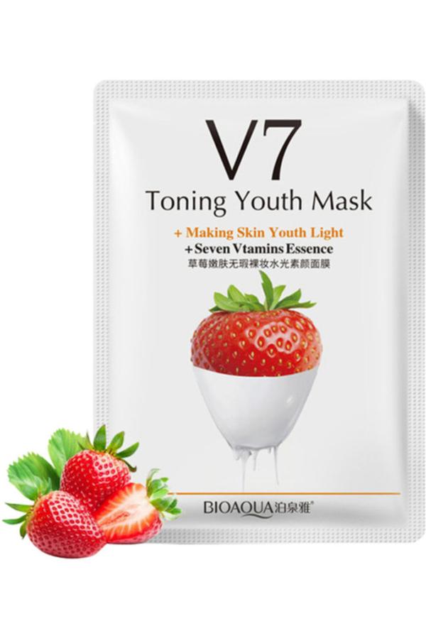 Маска д/лица Fabrik cosmetology V7 тканевая витаминная с клубники