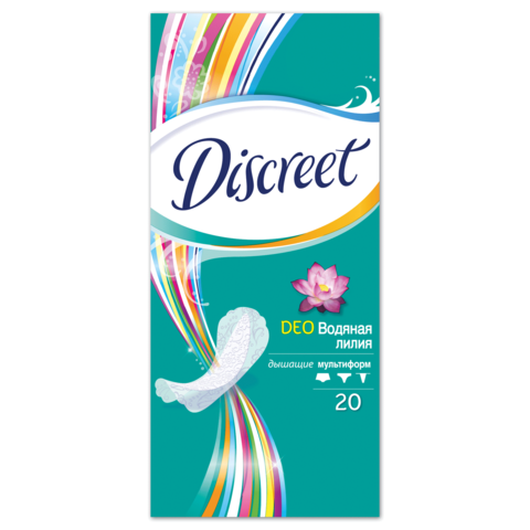 Прокладки DISCREET ежедн. 20шт. deo Water Lily (18)