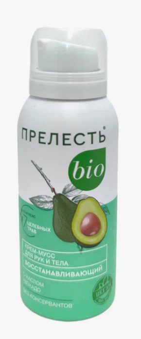 Крем Прелесть Био 100мл. д/рук и тела мусс Восстанавливающий
