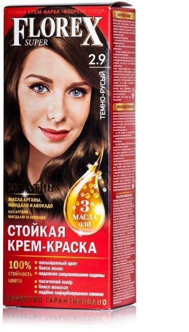 Краска д/волос FLOREX-SUPER 2.9 Темно-русый (30)