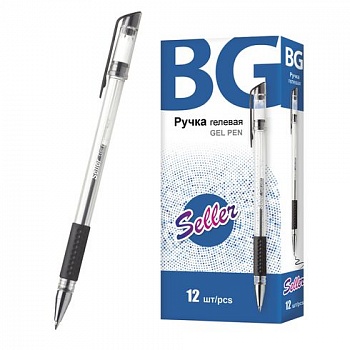 Ручка гел. черная BG Seller (уп.12)
