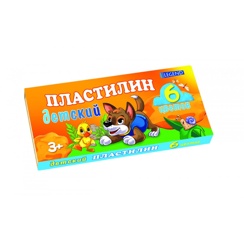 Пластилин 6цв. TM"Legend" 60гр.