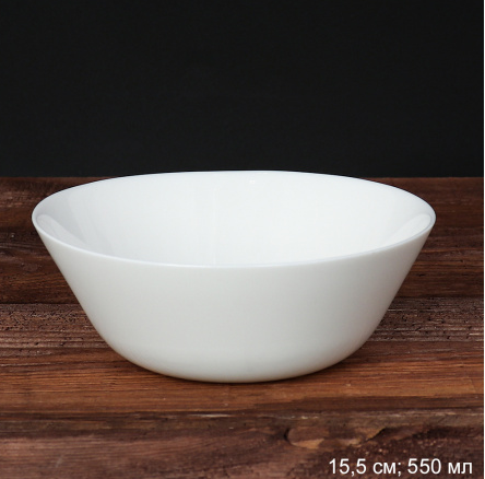 Салатник керам. 15,5см. 550мл. Евро тарелка глубокая NNW60T(WHITE) (уп.6)