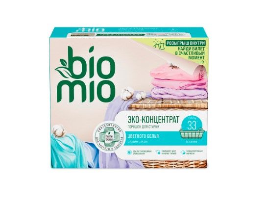 Стир.порошок BioMio авт. 1кг. Колор