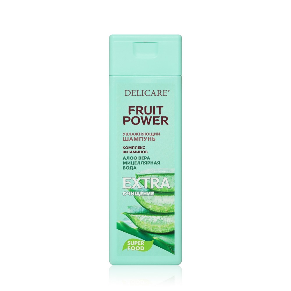 Шампунь DELICARE 280мл. Fruit Power Глуб.очищение Алое вера (20)