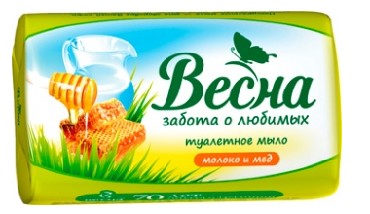 Мыло Весна 90г. Молоко и мед 6092 (уп.6) (72)