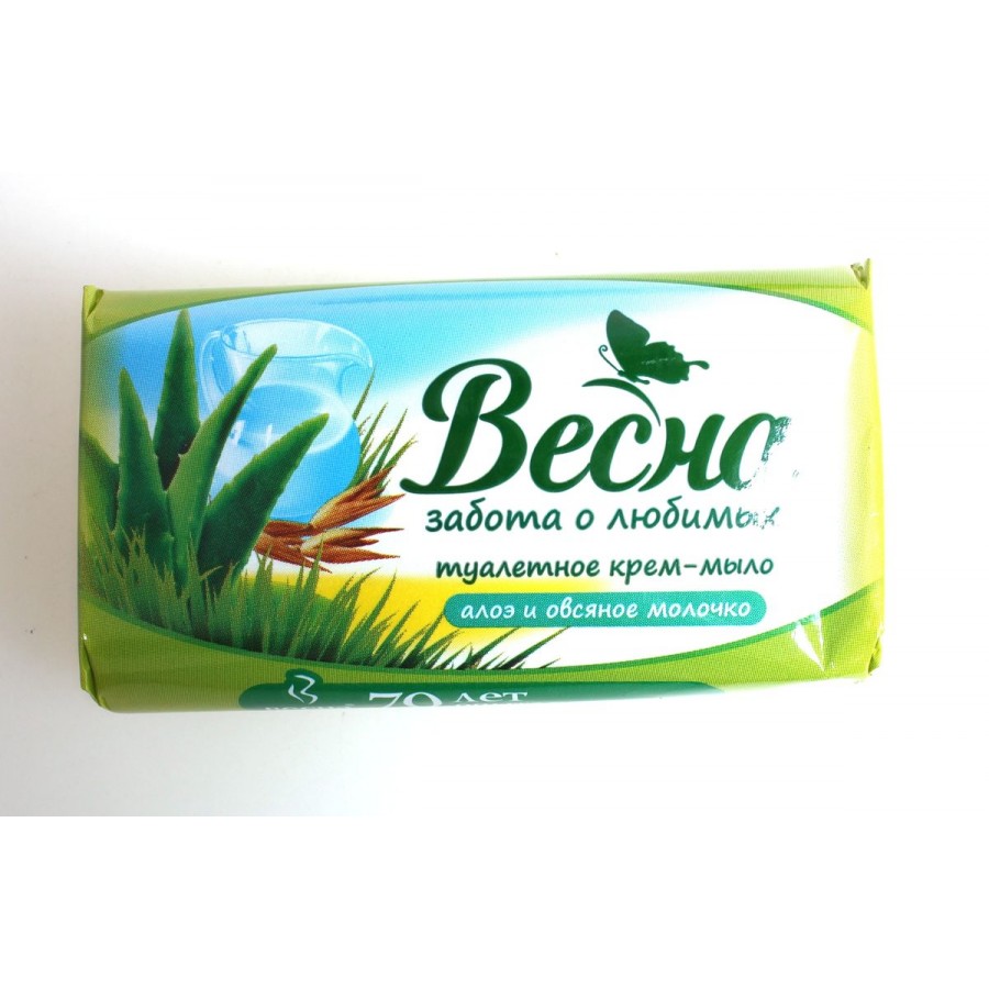 Мыло Весна 90г. Алоэ и овсян.молочко 6089 (уп.6) (72)