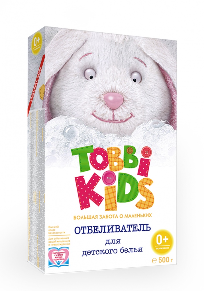 Ср-во Tobbi kids 500г. Пятновыводитель д/детского белья