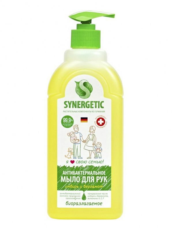 Мыло жидк. Synergetic 500мл. Имбирь и бергамот