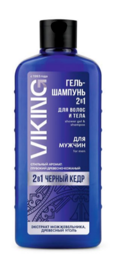 Шампунь Викинг 400мл. 2в1 Черный кедр (6)