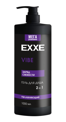 Гель для душа EXXE 1л. муж. 2в1 Увлажняющий VIBE (4)