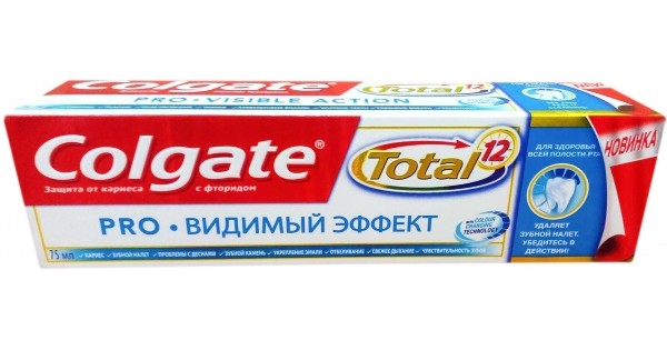 Зубн.паста Colgate 75мл. Тотал-12 Видимый эффект