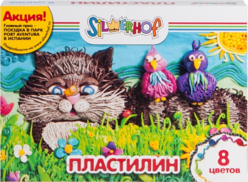 Пластилин 8цв. Silwerhof 160г. Юбилейная Коллекция